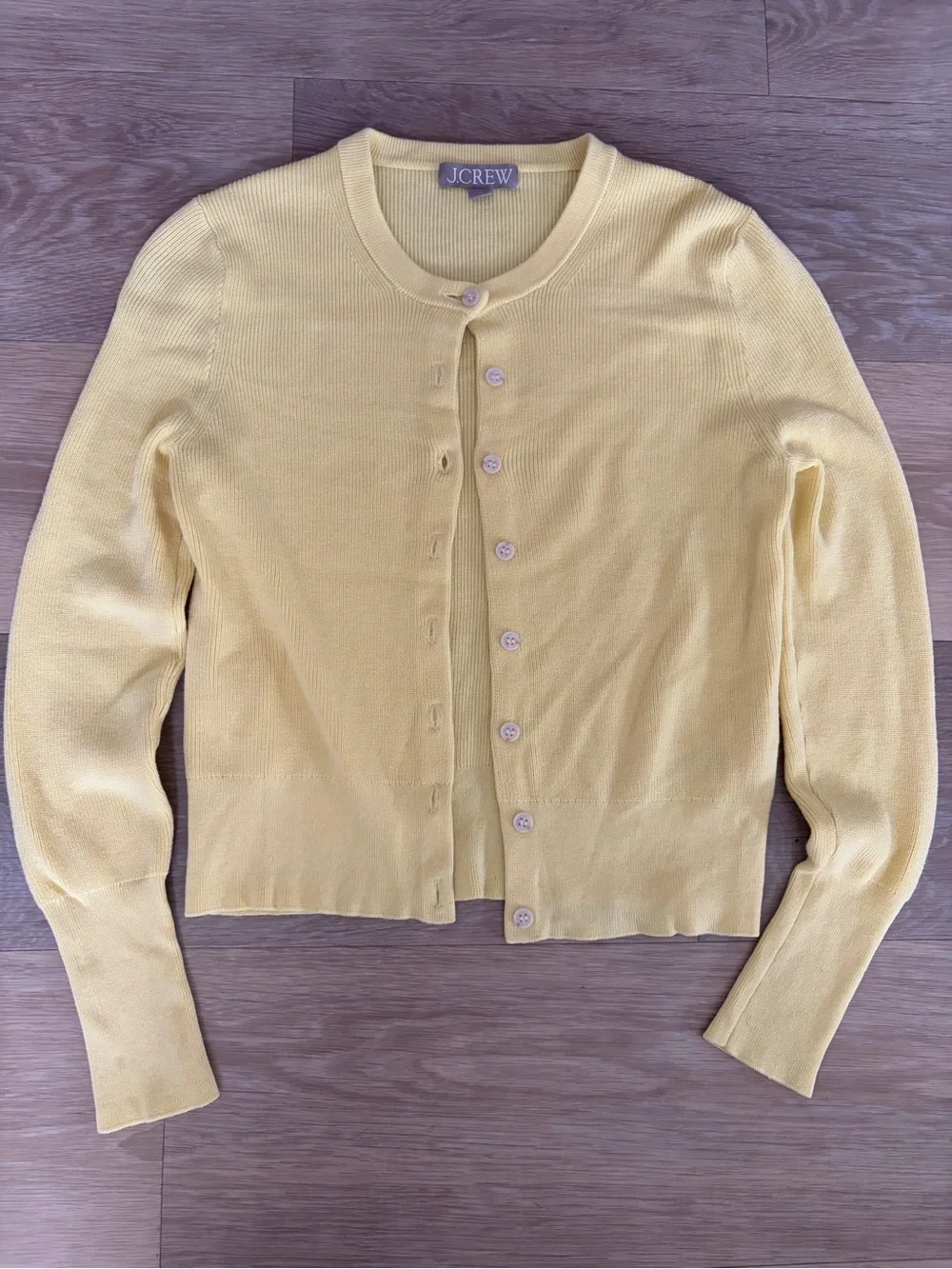 J.Crew Neon Yellow Cropped Cardigan XS